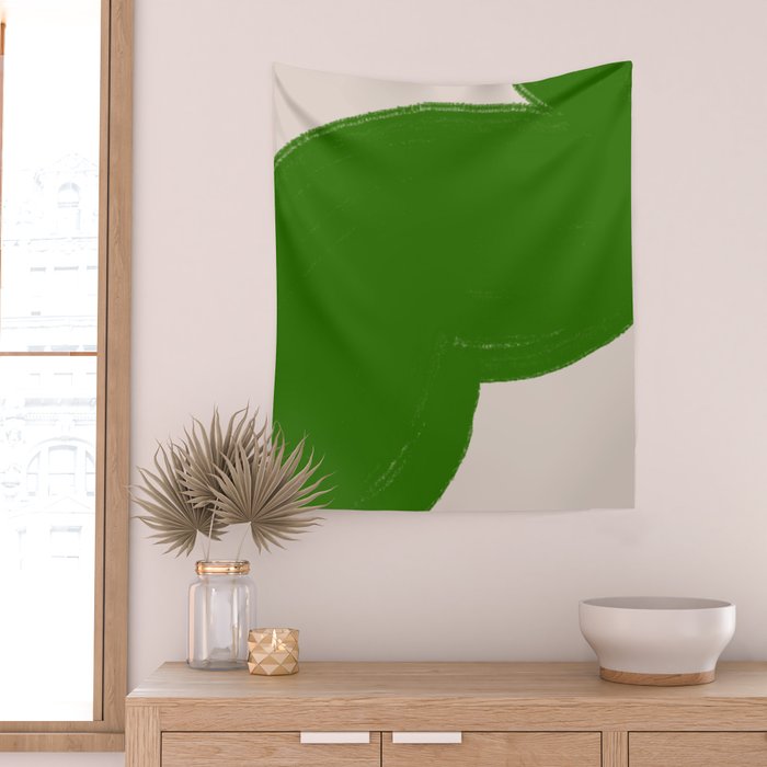 Green Summer Vibrant Shape Wall Tapestry Gallery Image 2