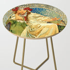 Alphonse Mucha  "Princess Hyacinth" Side Table Gallery Image 2
