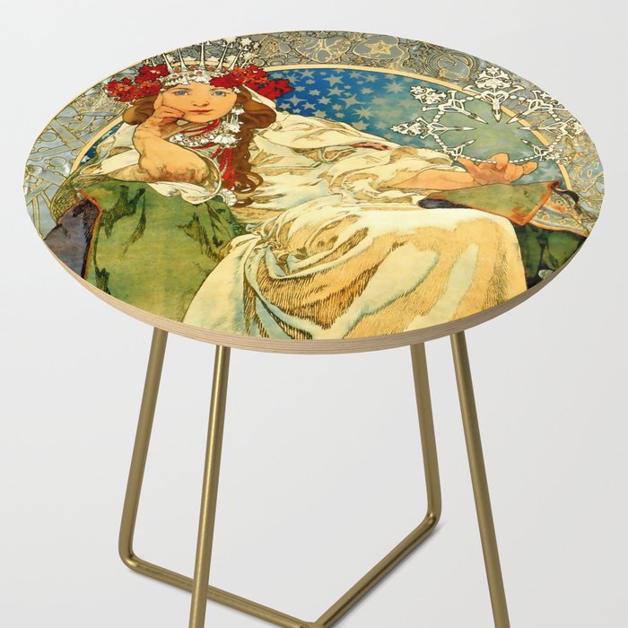 Alphonse Mucha  "Princess Hyacinth" Side Table Gallery Image 2