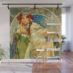 Alphonse Mucha  "Princess Hyacinth" Wall Mural Gallery Image 1