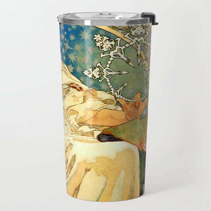 Alphonse Mucha  "Princess Hyacinth" Travel Mug Gallery Image 2