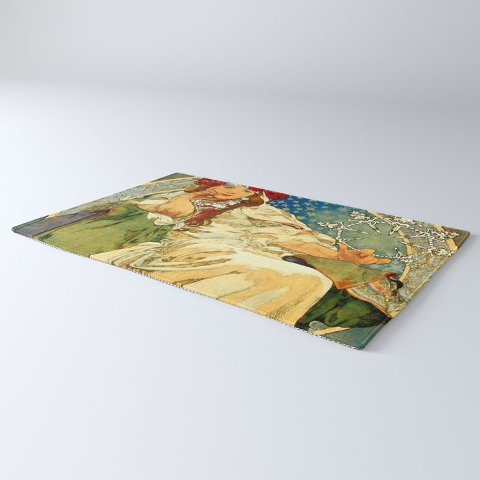 Alphonse Mucha  "Princess Hyacinth" Rug Gallery Image 3