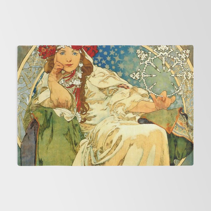 Alphonse Mucha  "Princess Hyacinth" Rug Gallery Image 2