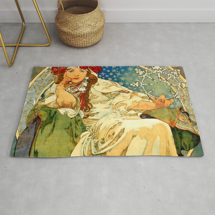 Alphonse Mucha  "Princess Hyacinth" Rug Gallery Image 1