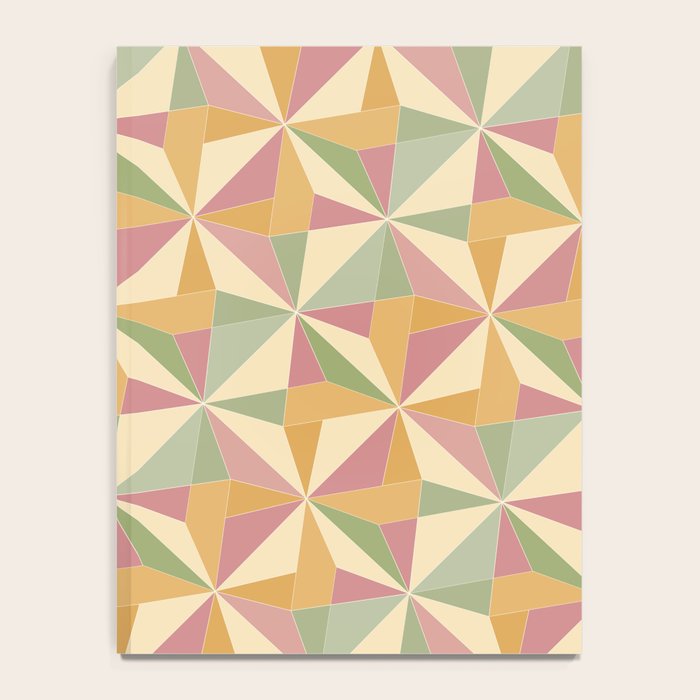 Kaleidoscope Tile Pattern XIII Neutral Earthy Pastel Notebook Gallery Image 4