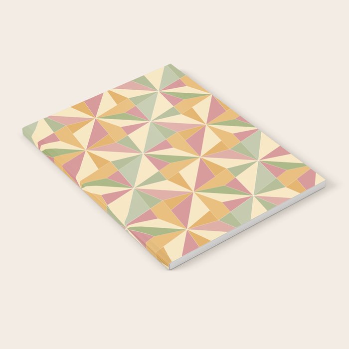 Kaleidoscope Tile Pattern XIII Neutral Earthy Pastel Notebook Gallery Image 2