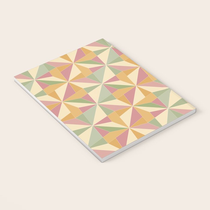 Kaleidoscope Tile Pattern XIII Neutral Earthy Pastel Notebook Gallery Image 3
