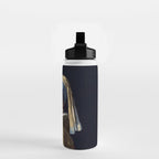 Girl with pearl earring blowing bubble gum Water Bottle Gallery Image 2