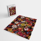 Multicolor Floral Night Garden Jigsaw Puzzle Gallery Image 2
