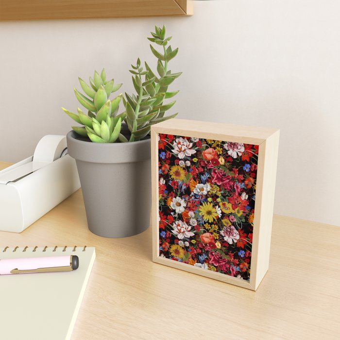 Multicolor Floral Night Garden Mini Art Print Gallery Image 2