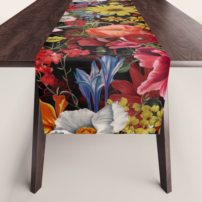 Multicolor Floral Night Garden Table Runner Gallery Image 1