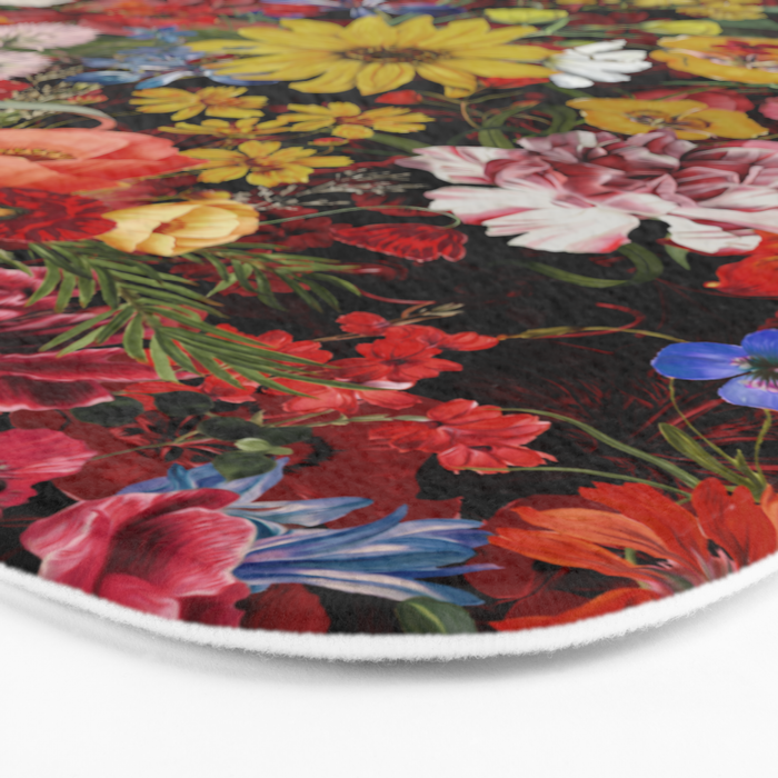 Multicolor Floral Night Garden Bath Mat Gallery Image 3