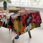 Multicolor Floral Night Garden Tablecloth Gallery Image 3