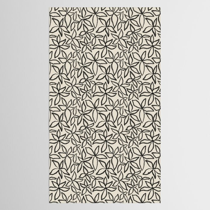 Abstract Brushed Line Art Florals Tablecloth Gallery Image 2