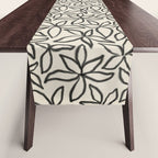 Abstract Brushed Line Art Florals Table Runner Gallery Image 1