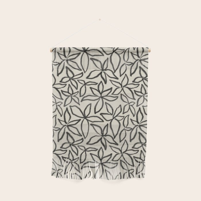 Abstract Brushed Line Art Florals Wall Hanging Gallery Image 1