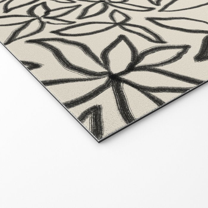 Abstract Brushed Line Art Florals Welcome Mat Gallery Image 2