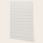 Vintage Floral Harmony Pattern  Charming Blue  Pink Blossom Design Wallpaper Gallery Image 2