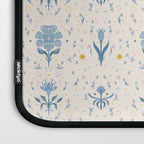 Vintage Floral Harmony Pattern  Charming Blue  Pink Blossom Design Laptop Sleeve Gallery Image 3