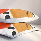 Fun Abstract Minimalist Mid Century Modern Yellow Ochre Orange Organic Shapes & Patterns Pillow Sham Gallery Image 3