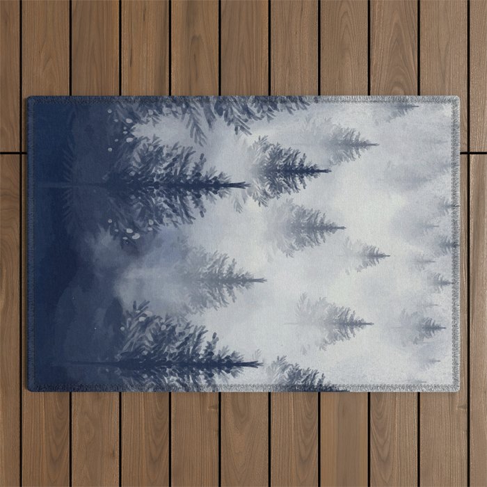 Foggy Forest 2 Outdoor Rug Gallery Image 1