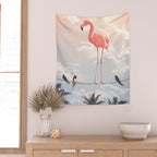 FLAMINGO & FRIENDS Wall Tapestry Gallery Image 2