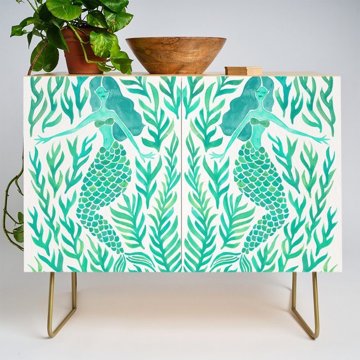Kelp Forest Mermaid - Mint Palette Credenza Gallery Image 1