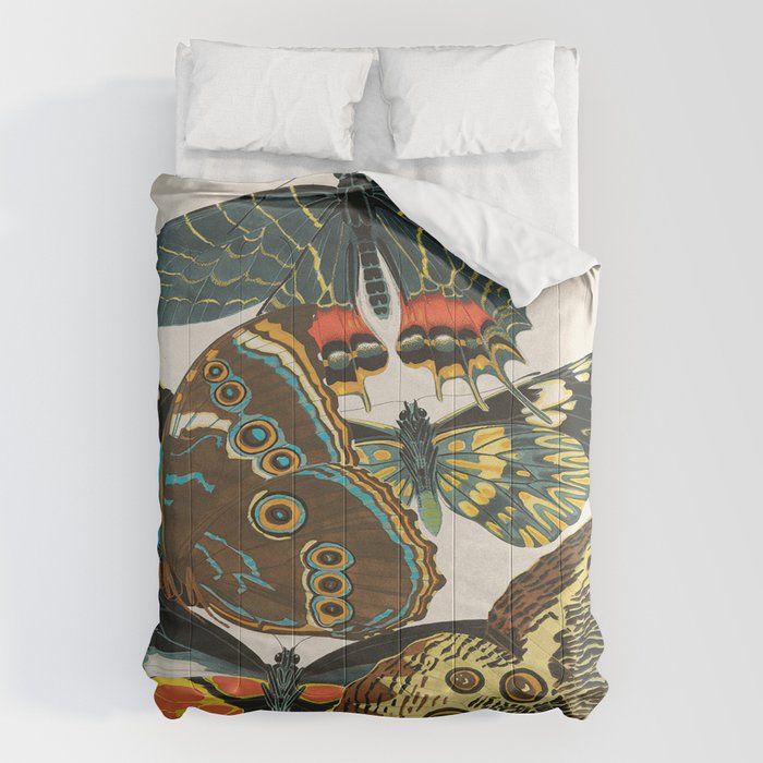Vintage Butterfly Illustration EA Seguy Papillon Comforter Gallery Image 6
