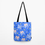 Origami Fortune Teller in Sky Blue & Peach Tote Bag Gallery Image 2