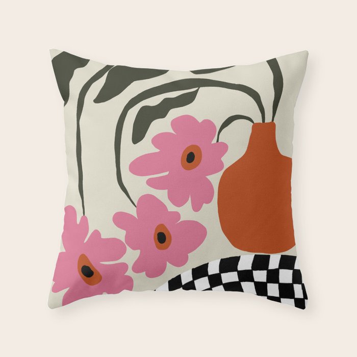 Vintage blossom  Throw Pillow Gallery Image 1