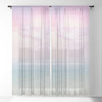 Pink Sunset, Ocean Art Window Curtain Gallery Image 21