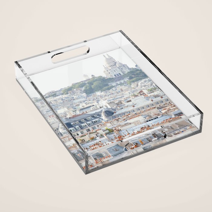 Montmartre Sacre Coeur - Paris Travel Photography Acrylic Tray Gallery Image 1