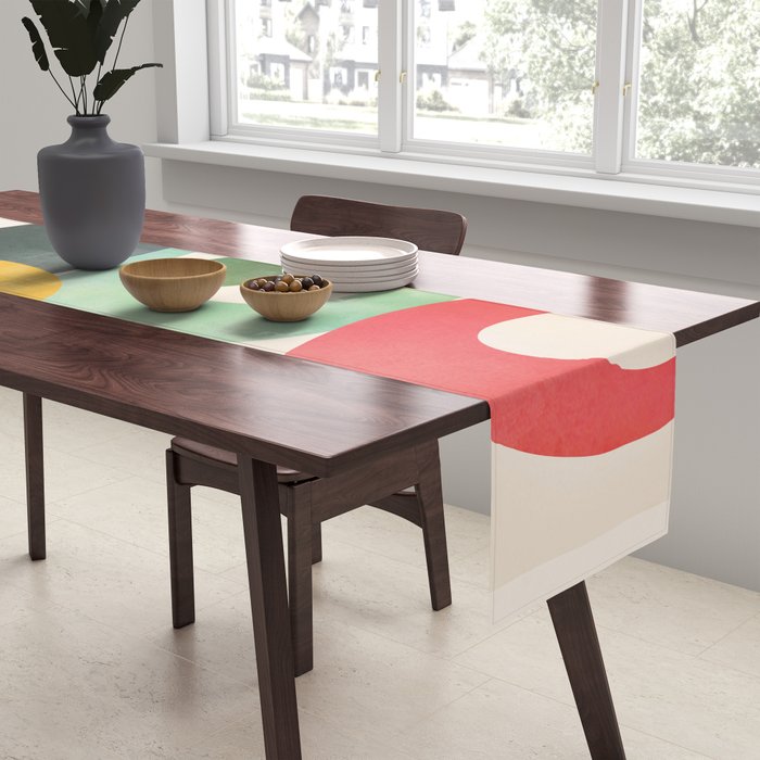 Mid-Century Modern Abstract Art 05 Table Runner Gallery Image 2