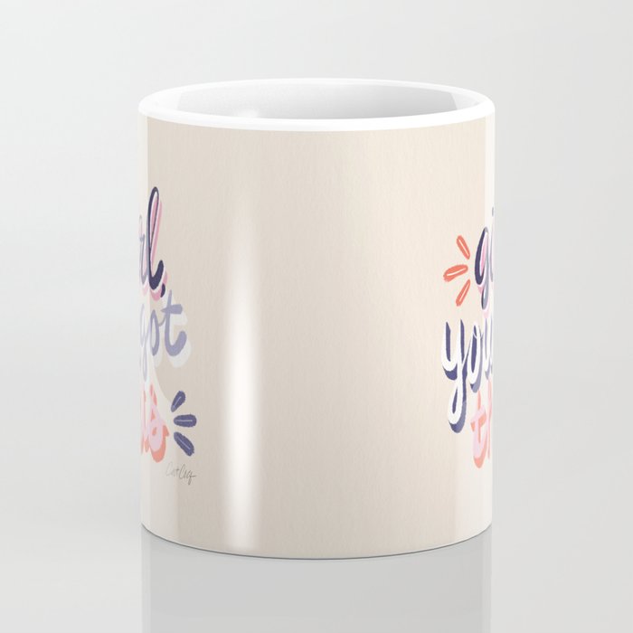 Girl You Got This - Navy & Red Palette Coffee Mug Gallery Image 4
