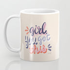 Girl You Got This - Navy & Red Palette Coffee Mug Gallery Image 3