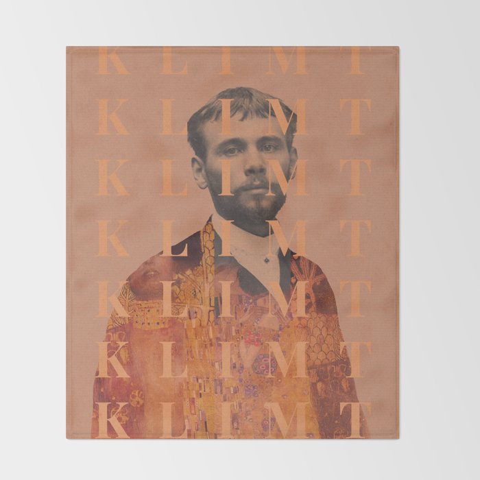 for Gustav Klimt 02 Throw Blanket Gallery Image 2