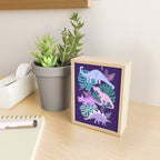Jungle Dinosaur - Purple Mini Art Print Gallery Image 2