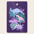 Jungle Dinosaur - Purple Cutting Board Gallery Image 1
