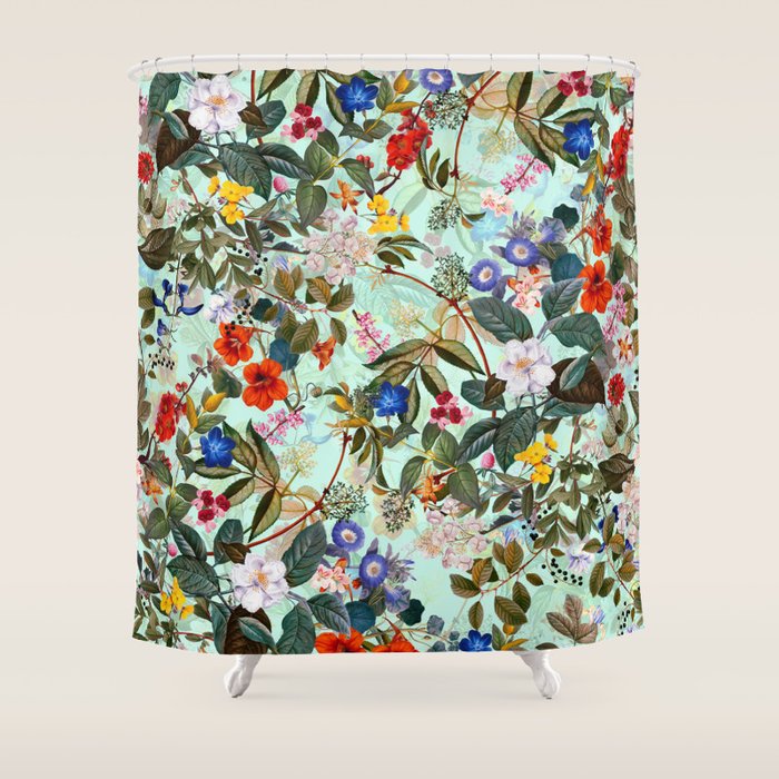 Summer Botanical Garden XVI Shower Curtain Gallery Image 1