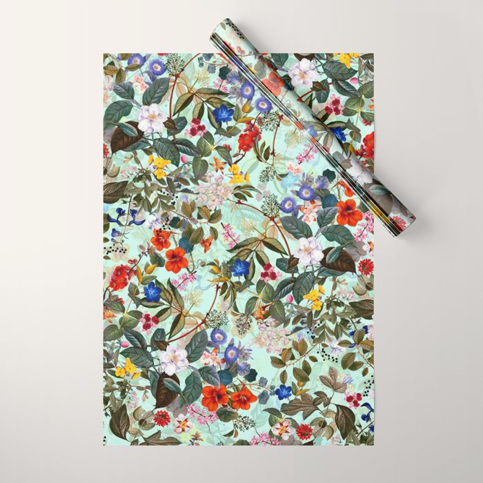 Summer Botanical Garden XVI Wrapping Paper Gallery Image 1