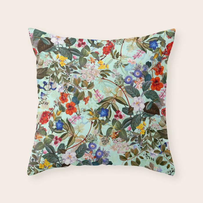 Summer Botanical Garden XVI Throw Pillow Gallery Image 6