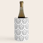 Mid Century Flower Pattern Gray Wine Chiller Gallery Image 1