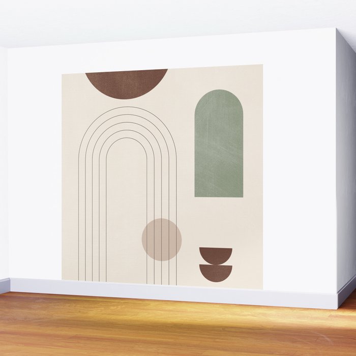 Minimal Geometric Shapes 180 Wall Mural Gallery Image 2