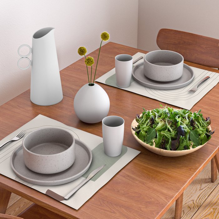 Minimal Geometric Shapes 180 Placemat Gallery Image 2