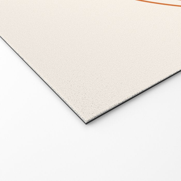 Mid Century Modern Geometric 162 Sun Rainbow abstract in Navy Blue Orange Welcome Mat Gallery Image 2