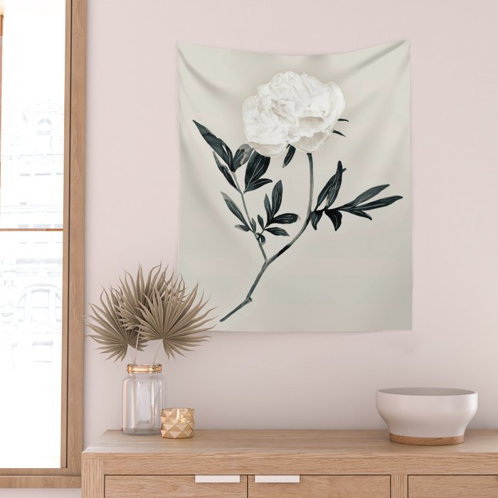 White Rose  Wall Tapestry Gallery Image 2