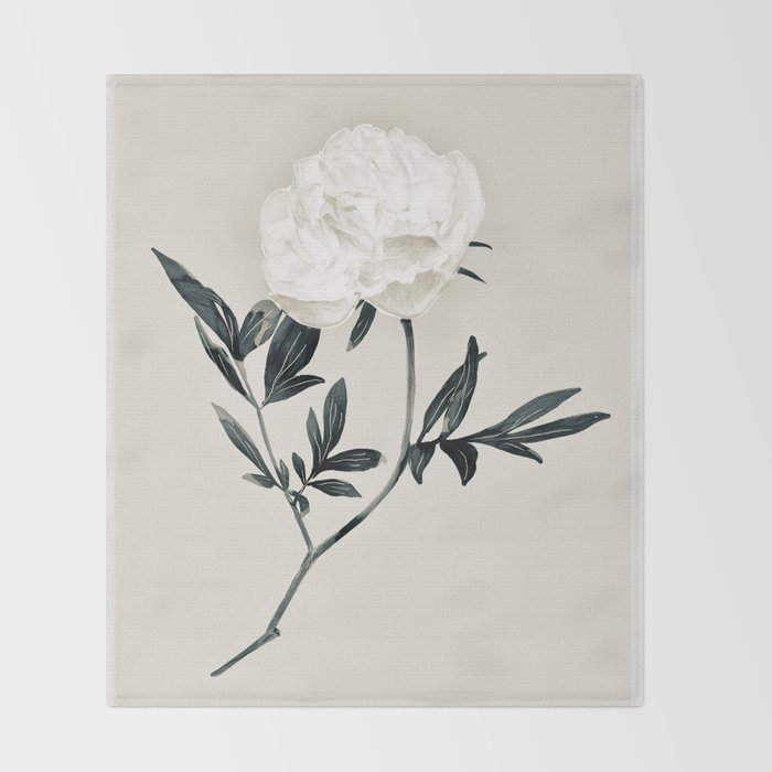 White Rose  Throw Blanket Gallery Image 2
