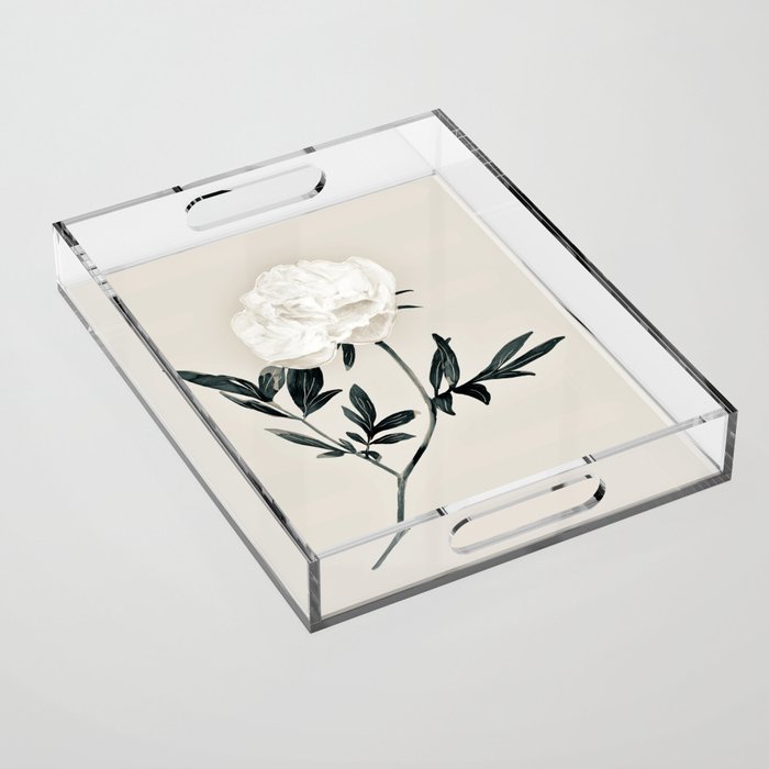 White Rose  Acrylic Tray Gallery Image 1