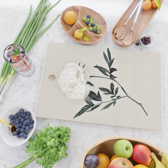 White Rose  Cutting Board Gallery Image 2