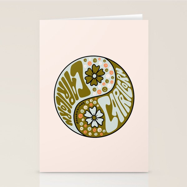 Capricorn Yin Yang Stationery Card Gallery Image 2